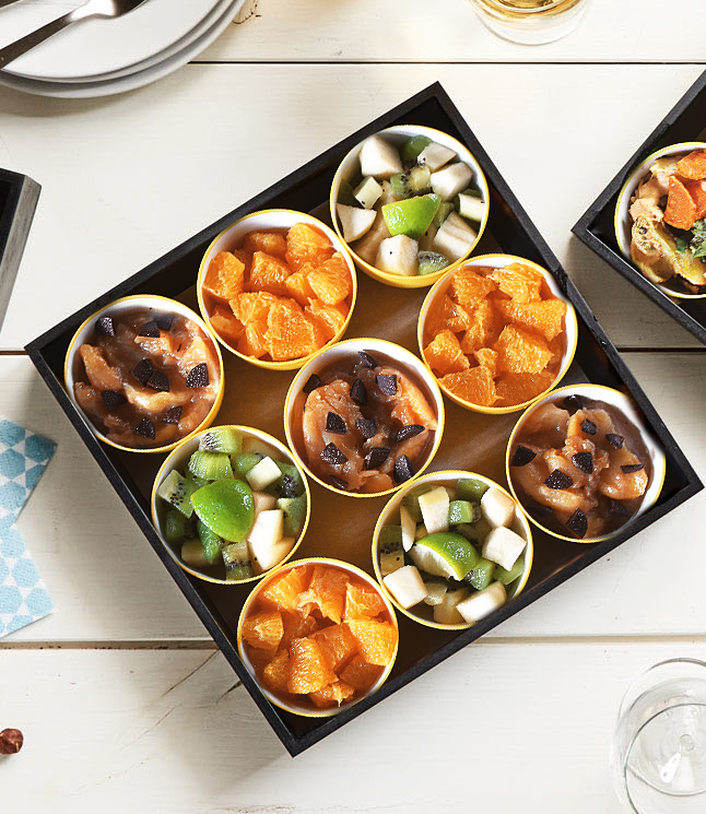 Trio de desserts légers