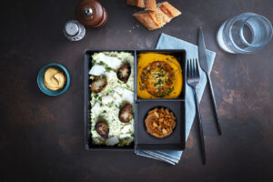 Choux de Bruxelles rôtis, orge façon risotto (végétarien) By Irwin Durand