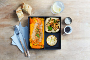 Poulet braisé, carottes en texture By Irwin Durand