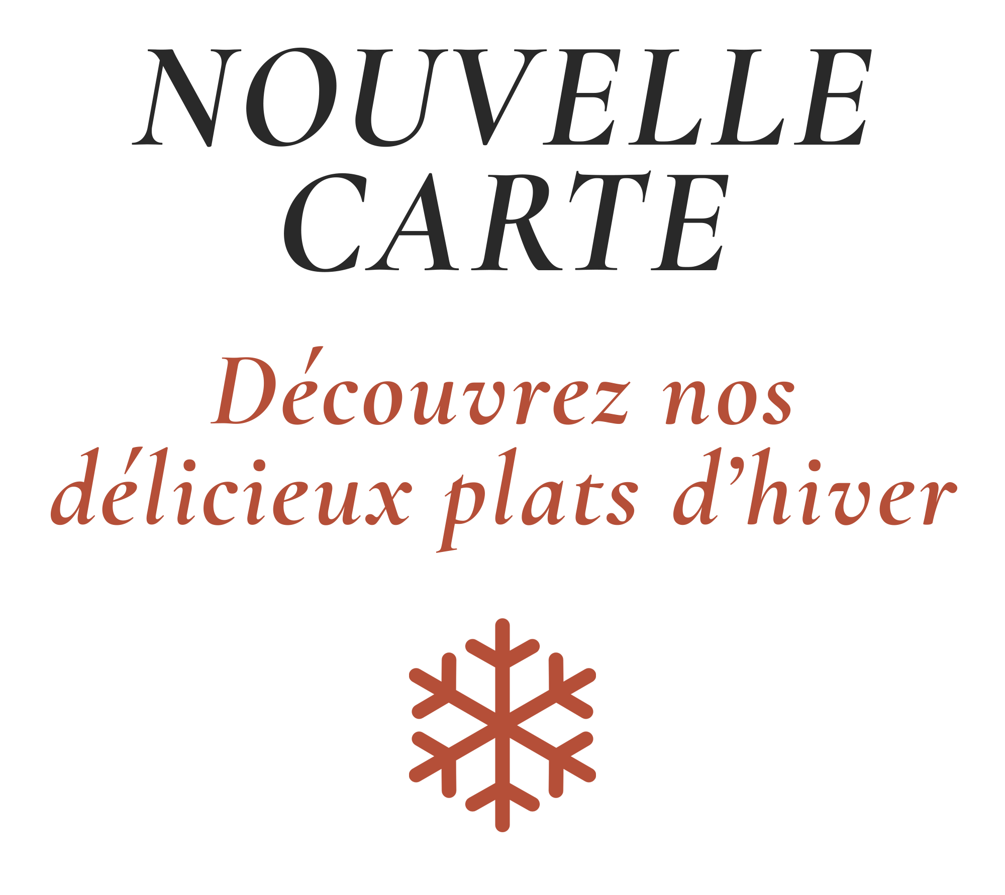 Découvrez notre nouvelle carte hivernale